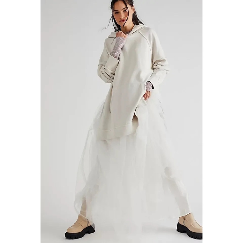 Free People Cream Hoodie